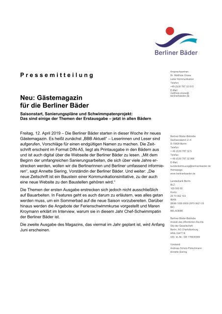 2019_04_12_Pressemitteilung zum neuen Gäsemagazin der BBB