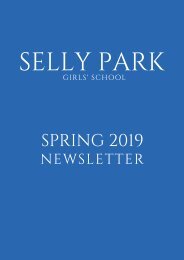 Selly Park Girls' School - Newsletter Spring 2019