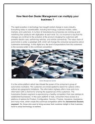 How Next-Gen Dealer Management can multiply your business