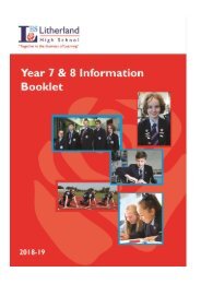 LHS Year 7 & 8 Information Booklet 2018-19