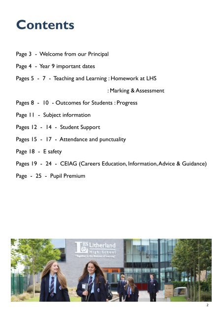 LHS Year 9 Information Booklet 2018-19