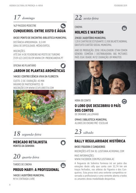 Agenda Cultural de Proença-a-Nova - Fevereiro de 2019