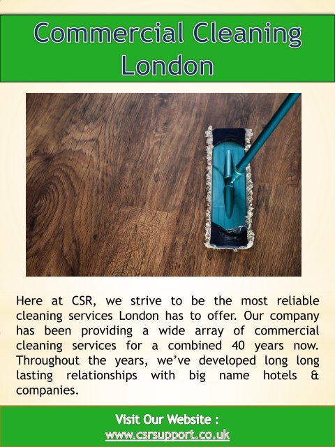 Commercial Cleaning Services London