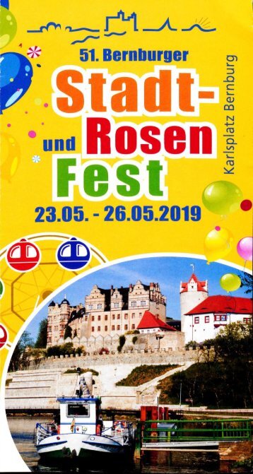 Programm Stadt- und Rosenfest Bernburg 2019