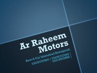 Rent a car islamabad rawalpindi | Ar Raheem Motors