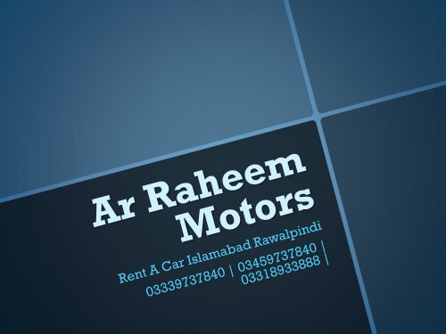 Rent a car islamabad rawalpindi