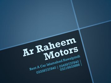 Rent a car islamabad rawalpindi 