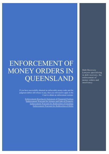 Enforcement of Money Orders in Queensland