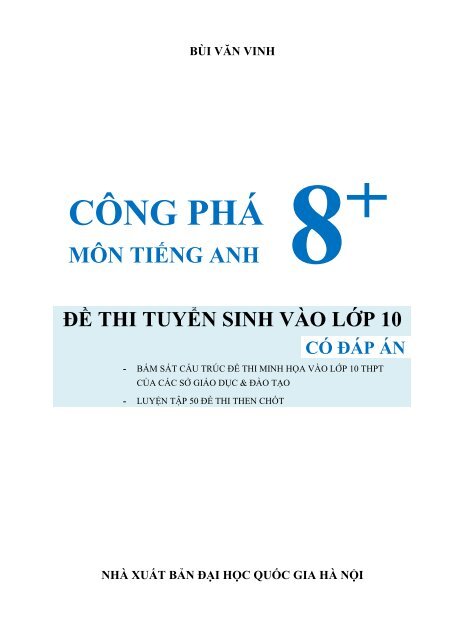 Preview Cong Pha 8 Mon Tiếng Anh đề Thi Tuyển Sinh Vao Lớp 10