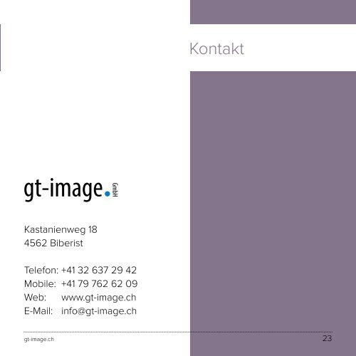 Imagebroschüre von gt-image. GmbH