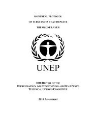 RTOC Assessment Report 2010 - Ozone Secretariat - UNEP