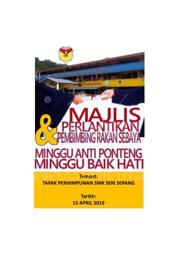 buku program perlantikan prs dan minggu anti ponteng tahun 2019