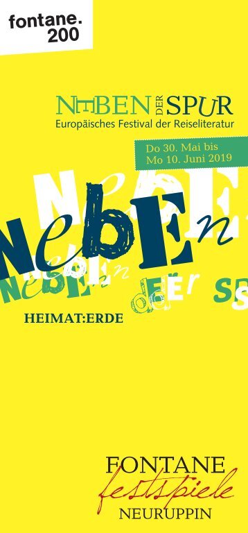 NEBEN DER SPUR - Europäisches Festival der Reiseliteratur 2019