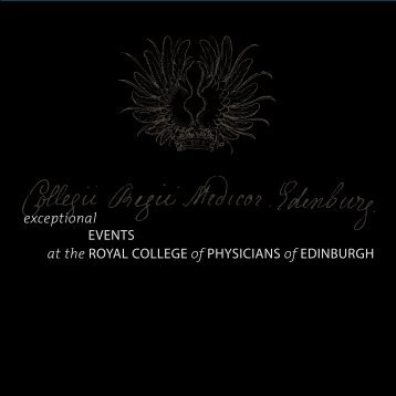 download a brochure - RCPE Venue - Edinburgh