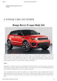 Range Rover Evoque Body Kit with Enkahnz