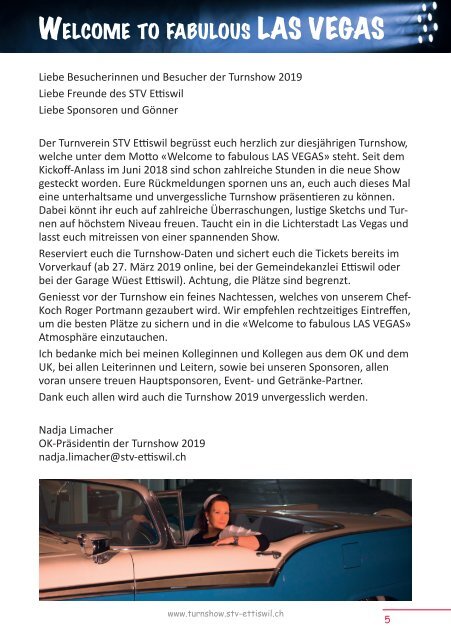 Showführer Turnshow 2019 - STV Ettiswil