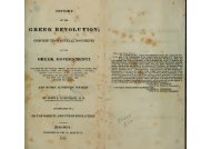HISTORY OF THE GREEK REVOLUTION by John L.Comstock 1829