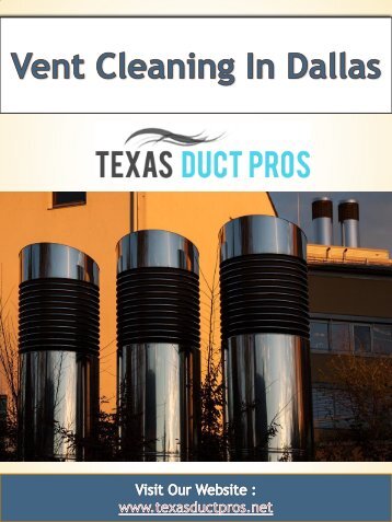 Vent Cleaning In Dallas