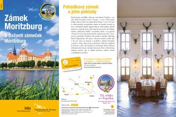 Informationsflyer Zámek Moritzburg Bažantí zámecek Moritzburg