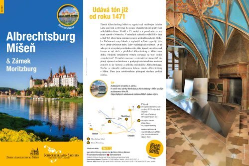 Informationsflyer Zámek Moritzburg/Zámek Albrechtsburg Míšeň