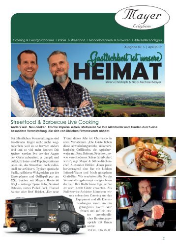 Mayer Erligheim | Catering & Eventgastronomie Firmenzeitung 2019