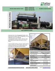 Specifications double drum plant - export