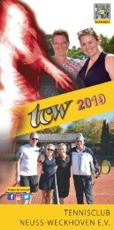 Clubheft des TCW - Ausgabe für 2019 
