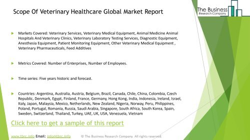 Veterinary Healthcare Global Market Report 2019