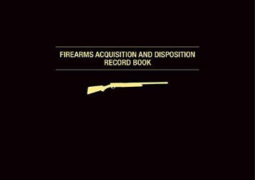 [+]The best book of the month Firearms Acquisition and Disposition Record Book  [FREE] 