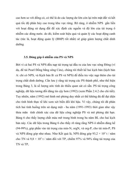 Khảo sát tác động của ô nhiễm nguồn điểm và nguồn diện đối với chất lượng nước trên Đông giang (Dongjiang), phía Nam Trung Quốc