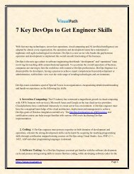 7 Key DevOps to Get Engineer Skills