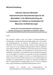 Michael Kröselberg Inklusion inklusive Werkstatt Unternehmerische ...