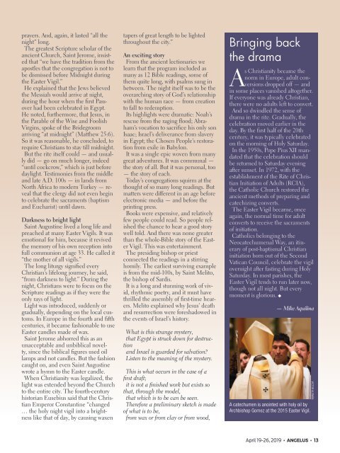 Angelus News | April 19-26, 2019 | Vol. 4 No. 15