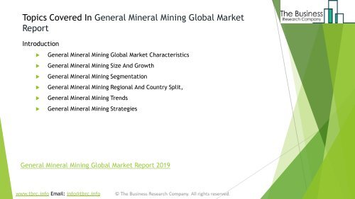 General Mineral Mining Global Market Report 2019
