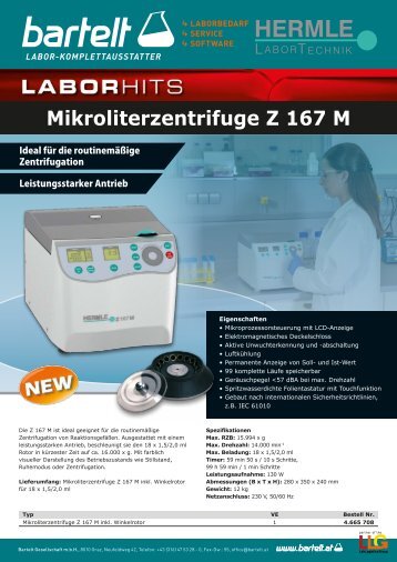 Hermle Mikroliterzentrifuge Z 167 