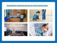 Cleaning services by Fully Carpet Clean