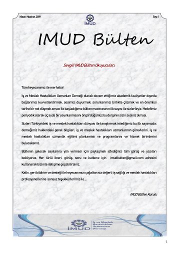 mud Bülten Birinci Sayı