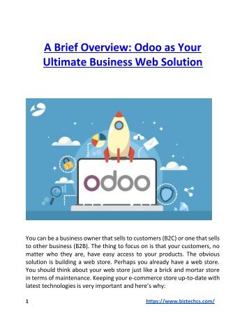 A Brief Overview: Odoo as Your Ultimate Business Web Solution