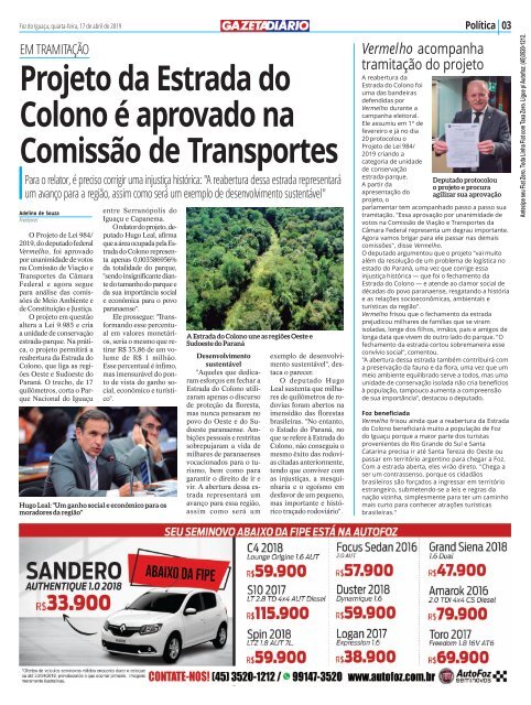 GAZETA DIARIO 850