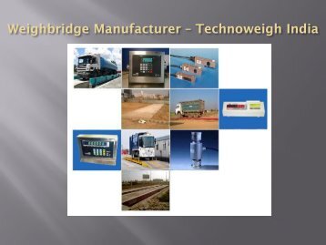 Weighbridge Manufacturers, Suppliers & Exporters in Delhi