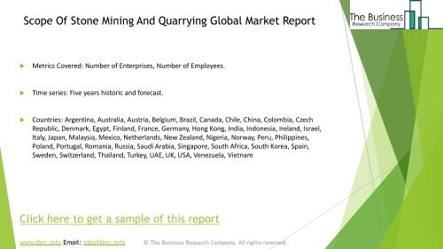 Stone Mining And Quarrying Global Market Report 2019