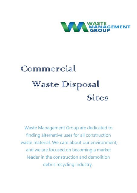 Commercial Waste Disposal Sites by WM Group