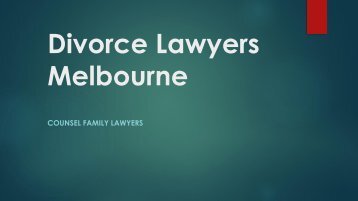 Divorce Lawyers Melbourne