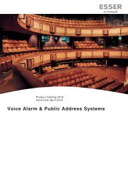 Voice Alarm & Public Address Systems - Honeywell Life Safety ...