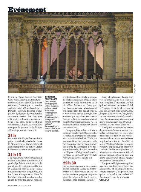 Marianne: Dossier sur Notre Dame de Paris
