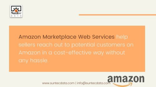 Sell Seamlessly With Amazon Marketplace Web Services