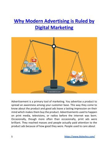 Why Modern Advertising is Ruled by Digital Marketing