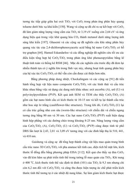 NGHIÊN CỨU TỔNG HỢP VẬT LIỆU CeO2/TiO2 NANO ỐNG VÀ HOẠT TÍNH XÚC TÁC PHÂN HỦY QUANG HÓA TRONG VÙNG KHẢ KIẾN