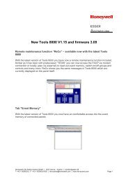New Tools 8000 V1.15 and firmware 3.09 - Honeywell Life Safety ...