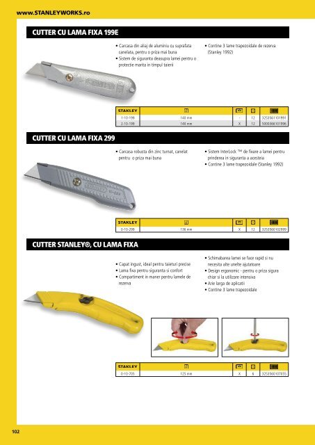 Stanley - Catalog - Unelte și scule de mână - 2018-2019 (RO)